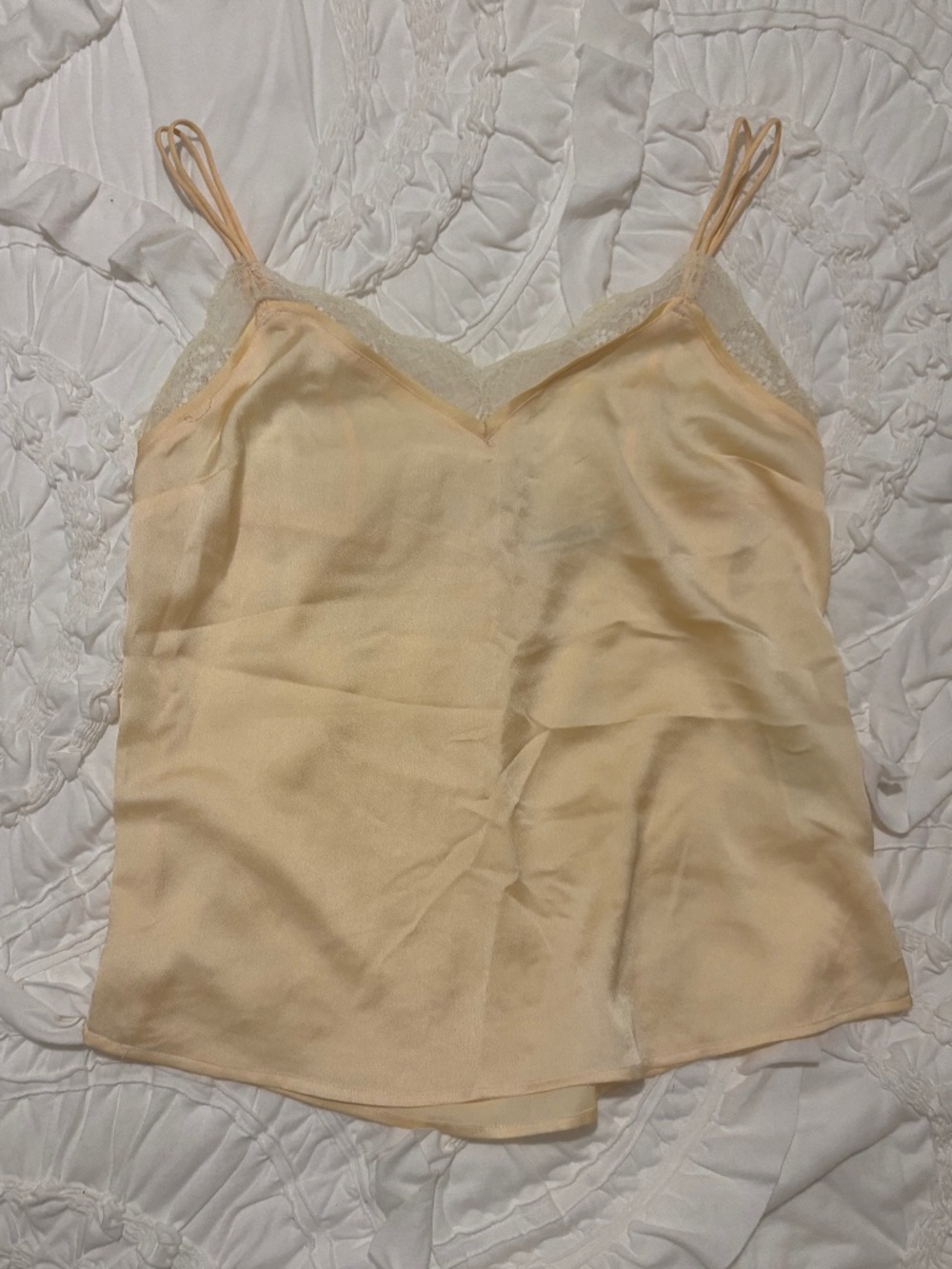 Abercrombie & Fitch Yellow Lace Tank Top